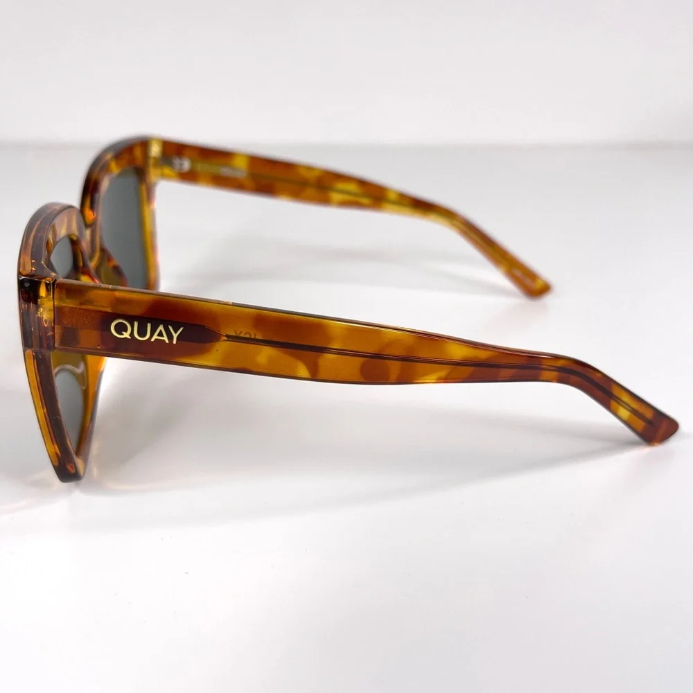 QUAY Australia Icy NEW Orange Tortoise Square Frame Sunglasses NEW
